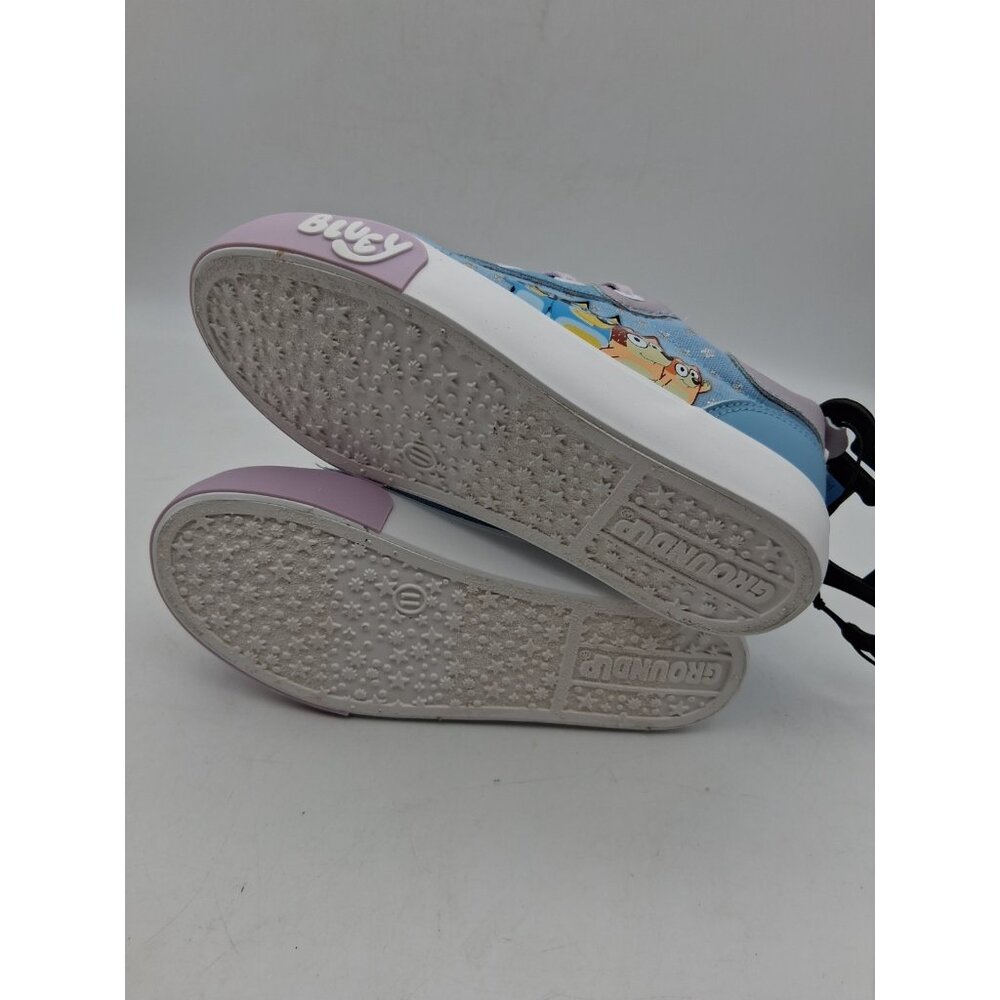 Bluey Sneakers Toddler Kids Size 11 Blue Purple Slip On Elastic Lace Shoes - Picture 7 of 12